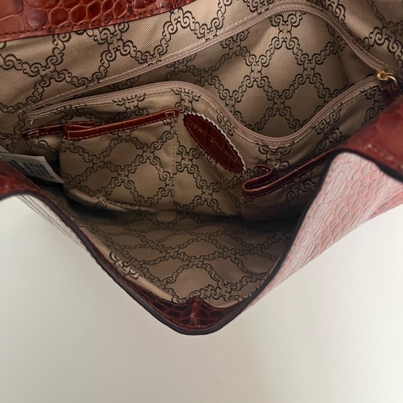 NEW Forth & Towne Anthropologie croc embossed purse handbag genuine leather - Picture 4 of 7